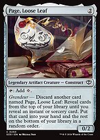 Page, Loose Leaf card art